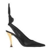 Givenchy Svart Båge Slingback Pumps Black, Dam