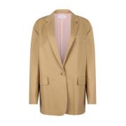 Max Mara Ljus Beige Oversized Blazer Yellow, Dam