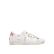 Golden Goose Italienska Lädersneakers med Rosa Detalj White, Herr