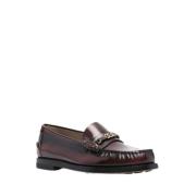 Tod's Läderloafers med Guldhardware Red, Dam