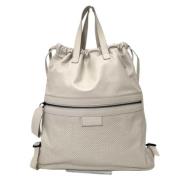 Bottega Veneta Vintage Pre-owned Laeder ryggsckar White, Dam