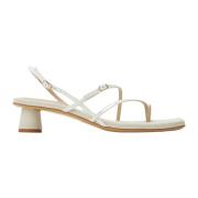 Jacquemus Rem Läder Plattform Sandaler White, Herr