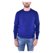 Kangra Ull Crew Neck Sweater Blue, Herr