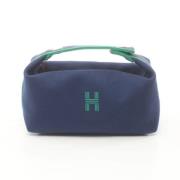 Hermès Vintage Pre-owned Canvas handvskor Blue, Dam