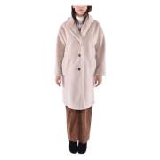 Max Mara Weekend Teddy Lax Kappa Klassisk Krage Brown, Dam