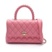 Chanel Vintage Pre-owned Canvas chanel-vskor Pink, Dam