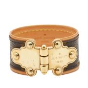 Louis Vuitton Vintage Pre-owned Laeder armband Brown, Dam