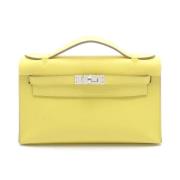 Hermès Vintage Pre-owned Canvas handvskor Yellow, Dam