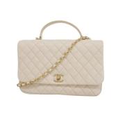 Chanel Vintage Pre-owned Laeder chanel-vskor White, Dam