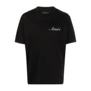 Amiri Svart Logotryck Bomull T-shirt Black, Herr