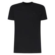 Emporio Armani Svart Bomull T-shirt Rund Krage Korta ärmar Black, Herr