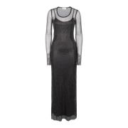 Max Mara Svart Strassklänning Black, Dam