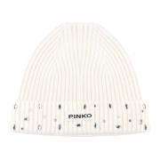 Pinko Ull Lapel Hatt Elfenben Italien White, Dam