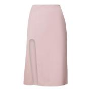 Stella McCartney Rosa Tweedkjol med Slits Pink, Dam