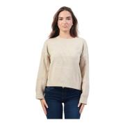 Armani Exchange Beige Stickad Tröja Armani Project Beige, Dam