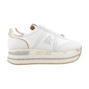 Premiata Platform Sneakers White, Dam