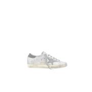 Golden Goose Glitterläder Super-Star Sneakers Gray, Dam