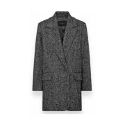 Copenhagen Muse Oversize Herringbone Blazer Gray, Dam