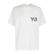 Y-3 Logo Kortärmad T-shirt White, Herr