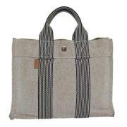 Hermès Vintage Pre-owned Canvas handvskor Gray, Dam