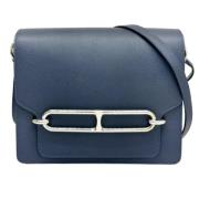 Hermès Vintage Pre-owned Laeder crossbodyvskor Blue, Dam