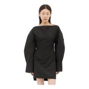 Jacquemus Poplin Skjortklänning Kappa Black, Dam