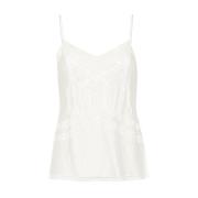 Ermanno Scervino Chic Ärmlös Topp för Kvinnor White, Dam