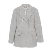 Ermanno Scervino Stilren Jacka med Unik Design Gray, Dam