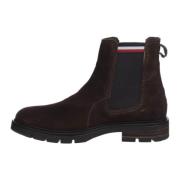 Tommy Hilfiger Suede Chelsea Brun Ankelboot Brown, Herr