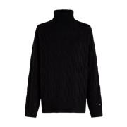 Tommy Hilfiger Högkvalitativ turtleneck jumper Black, Dam