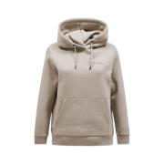 Peak Performance Original Small Logo Hoodie Beige, Dam