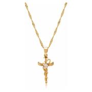 Nialaya Mens Caduceus Necklace Yellow, Herr