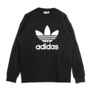 Adidas Lätt Crewneck Sweatshirt Svart/Vit Black, Dam