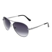 Guess Silver Kvinnors Aviator Solglasögon Gray, Dam