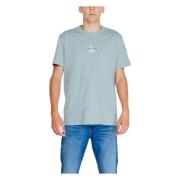 Calvin Klein Jeans Grön Enkel Rund Hals T-shirt Green, Herr