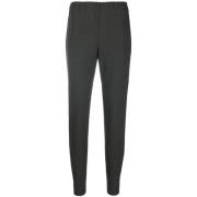 Le Tricot Perugia Grå Stretch Leggings med Rak Skärning Gray, Dam