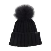 Woolrich Mysig Pom Pom Mössa Black, Dam