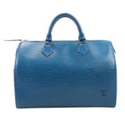 Louis Vuitton Vintage Pre-owned Laeder handvskor Blue, Dam