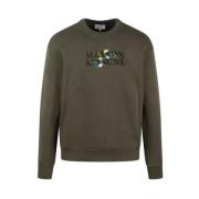 Maison Kitsuné Stilig Sweatshirt för Män Green, Herr