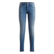 Guess Skinny-Fit Curve X Jeans med Label Patch Blue, Dam