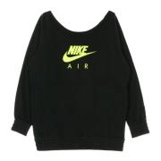 Nike Lätt Crew Neck Dam Sportkläder i Svart/Volt Black, Dam