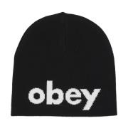 Obey Svart Beanie Mössa med Micro Rib Black, Unisex