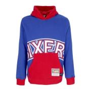 Mitchell & Ness NBA Big Face Hoodie Hardwood Classics Blue, Herr