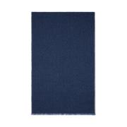 Brunello Cucinelli Marinblå Cashmere Textured Halsduk Blue, Unisex