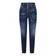 Dsquared2 Blå Skinny Jeans med Distressed Detaljer Blue, Dam