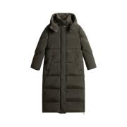 Woolrich Lång Parka i Mörkgrön Gray, Dam