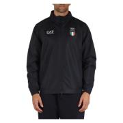 Emporio Armani EA7 Lätt Teknisk Tygjacka Italia Team Olympiska Spel Bl...