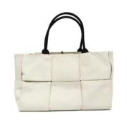 Bottega Veneta Vintage Pre-owned Canvas totevskor White, Dam