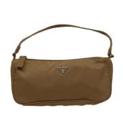 Prada Vintage Pre-owned Tyg kuvertvskor Brown, Dam