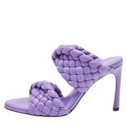 Bottega Veneta Vintage Pre-owned Laeder sandaler Purple, Dam